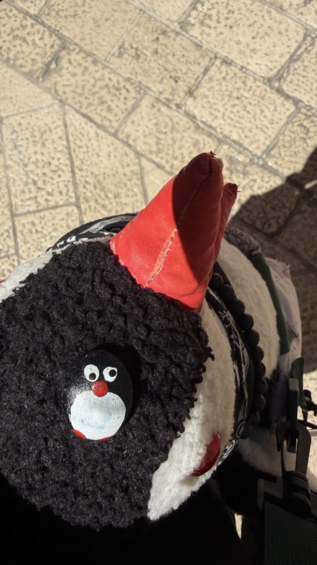 Hand-painted penguin stone #941 hidden at Harbour Viewpoint, Dubrovnik, Croatia (photo 2 of 5)