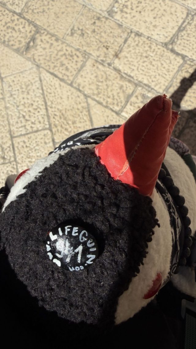 Hand-painted penguin stone #941 hidden at Harbour Viewpoint, Dubrovnik, Croatia (photo 3 of 5)