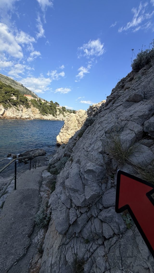 Hand-painted penguin stone #953 hidden at Bellevue Beach, Dubrovnik, Croatia (photo 2 of 5)