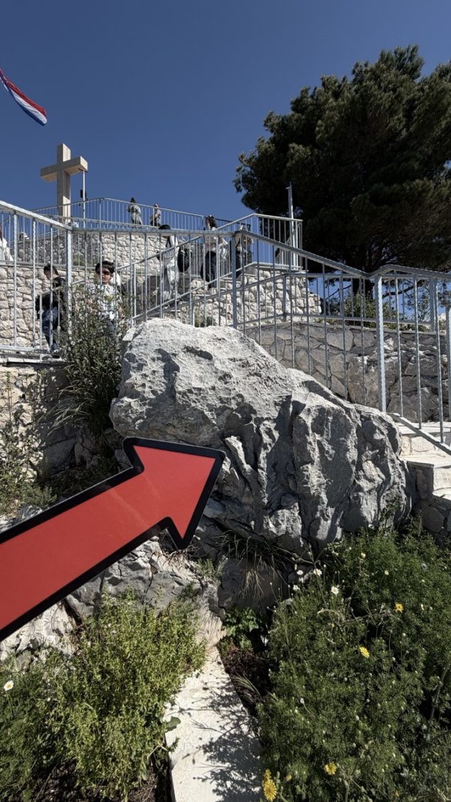 Hand-painted penguin stone #963 hidden at Viewing Platform at Mount Srd, Dubrovnik, Croatia (photo 4 of 4)