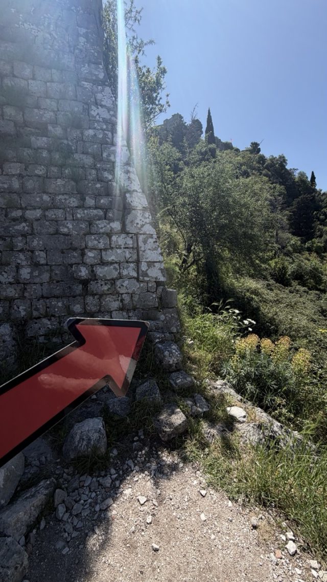 Hand-painted penguin stone #976 hidden at Old Town Road, Kotor, Montenegro (photo 4 of 5)