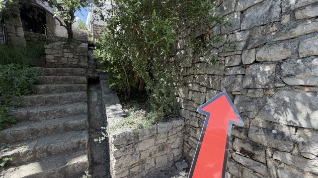 Hand-painted penguin stone #982 hidden at Stone Wall, Mostar, Bosnia and Herzegovina (photo 5 of 5)