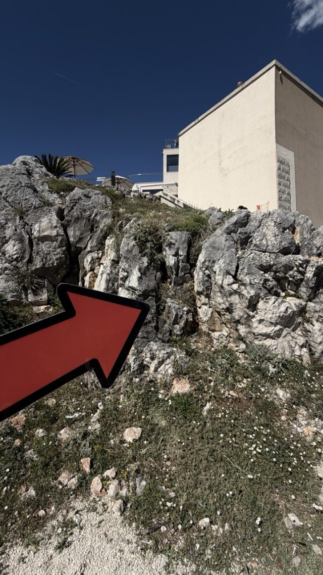Hand-painted penguin stone #989 hidden at Rocks at Mount Srd, Dubrovnik, Croatia (photo 5 of 5)