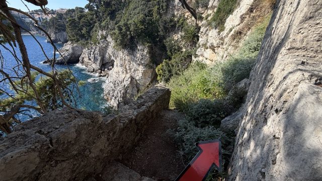 Hand-painted penguin stone #990 hidden at Old Stairs, Dubrovnik, Croatia (photo 4 of 5)
