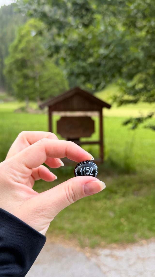Hand-painted penguin stone #1152 hidden at Gloshof Sign, Ramsau am Dachstein, Austria (photo 4 of 5)