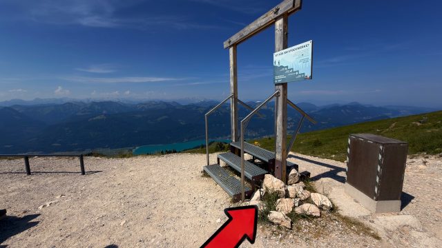 Hand-painted penguin stone #1222 hidden at Observation Deck, Schafberg, Austria (photo 2 of 5)