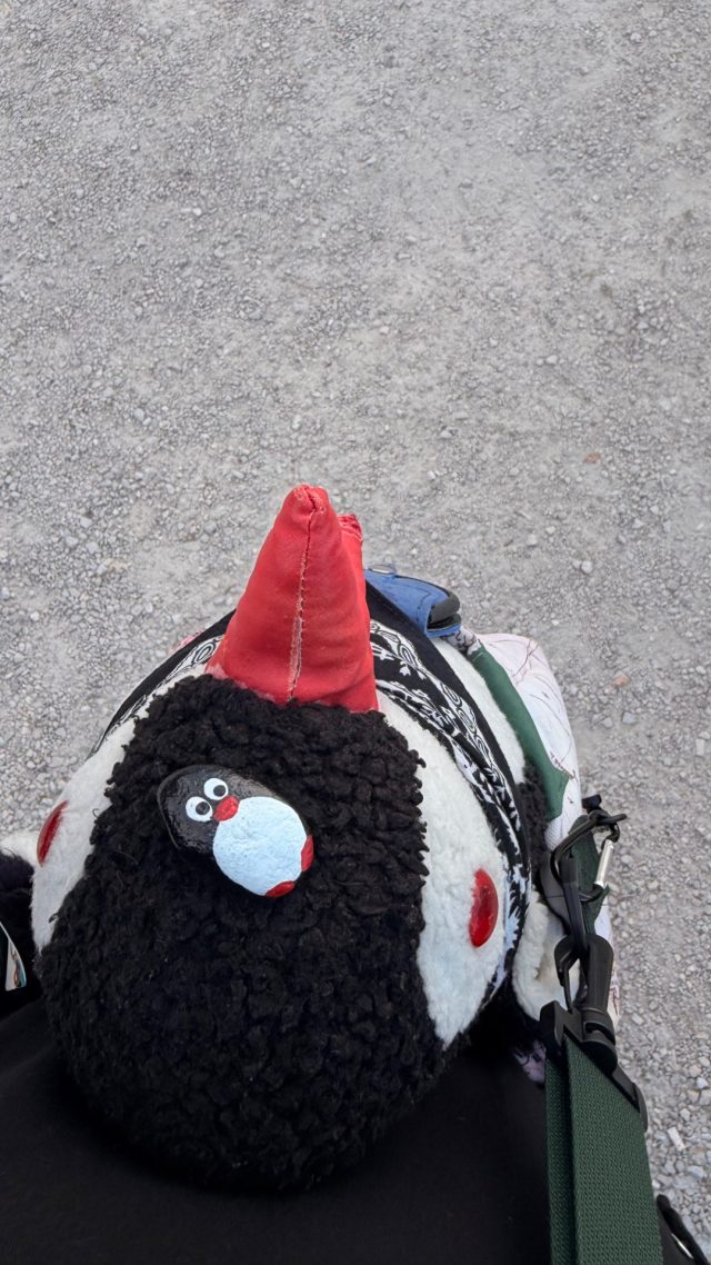 Hand-painted penguin stone #1234 hidden at Monument of Robert Stolz, St. Wolfgang im Salzkammergut, Austria (photo 4 of 5)