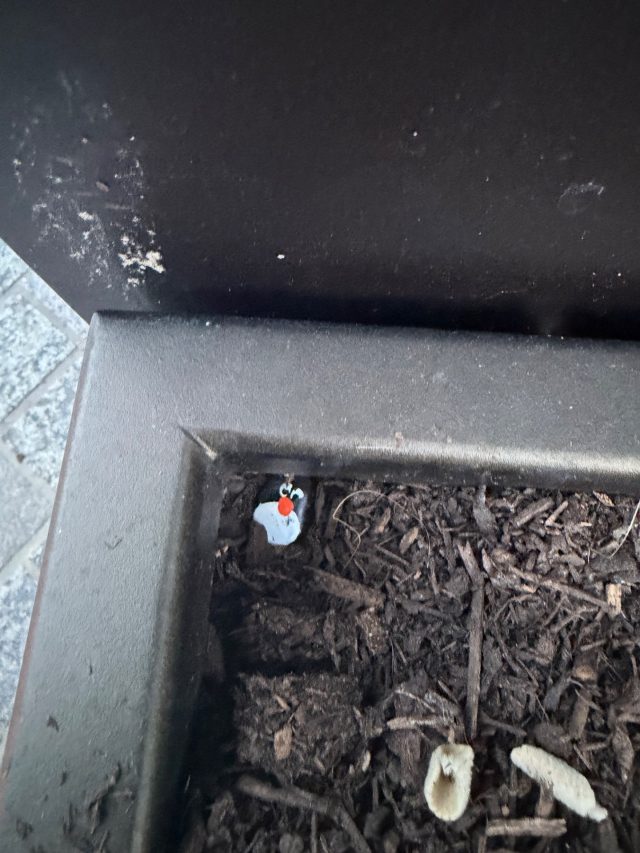Hand-painted penguin stone #1160 hidden at Granary square, London, United Kingdom (photo 4 of 5)