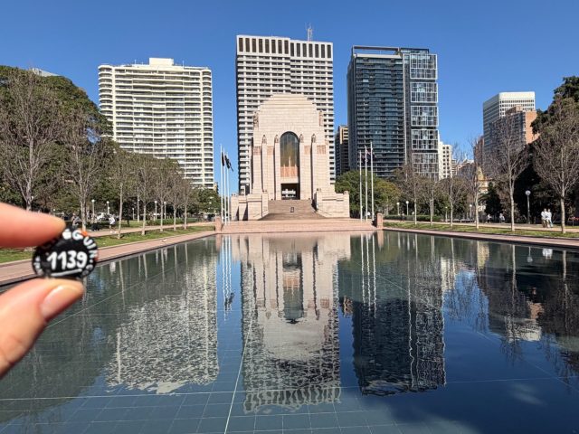 Hand-painted penguin stone #1139 hidden at Anzac Memorial, Sydney, Australia (photo 2 of 5)
