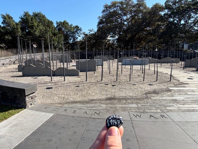 Hand-painted penguin stone #1147 hidden at Korean War Memorial, Sydney, Australia (photo 2 of 5)