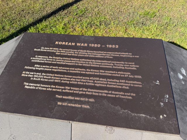 Hand-painted penguin stone #1147 hidden at Korean War Memorial, Sydney, Australia (photo 5 of 5)