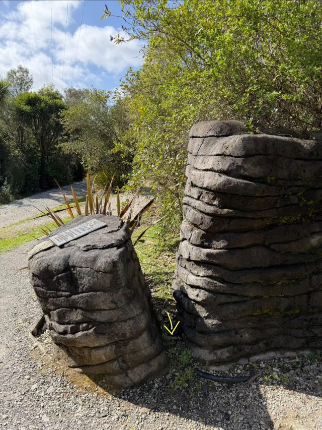 Hand-painted penguin stone #1287 hidden at Ruakuri Cave, Waitomo Region, New Zealand (photo 4 of 4)