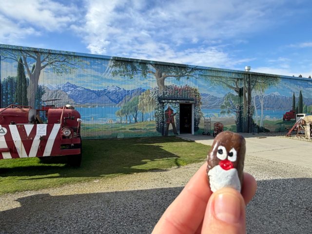 Hand-painted penguin stone #1662 hidden at National Transport & Toy Museum, Wanaka, New Zealand (photo 3 of 5)