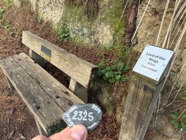 Hand-painted penguin stone #2325 hidden at Hobbit's Hideaway, Wellington, New Zealand (photo 2 of 5)