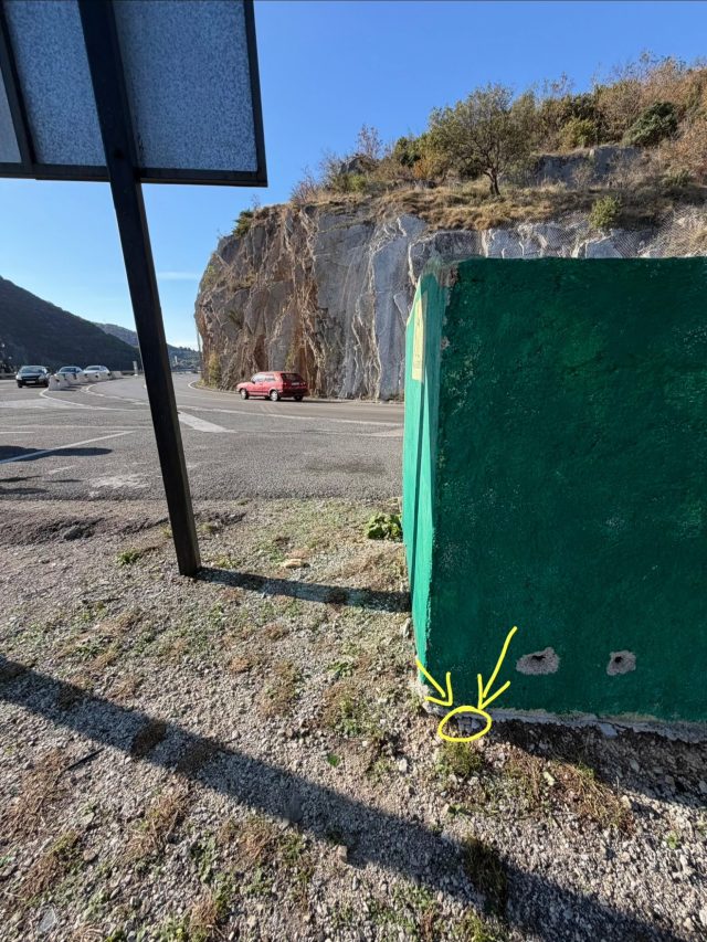 Hand-painted penguin stone #1448 hidden at Viewpoint on the Kotor Bay and Our Lady of the Rocks, Kostanjica, Montenegro (photo 5 of 5)
