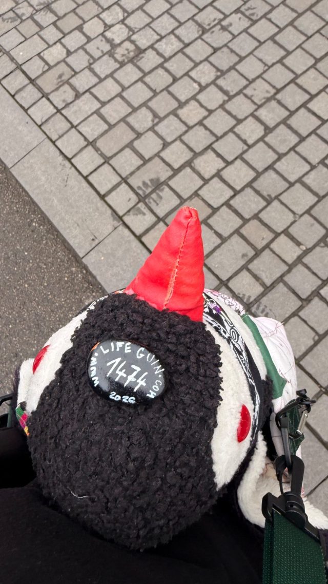 Hand-painted penguin stone #1474 hidden at Max Manus Statue, Oslo, Norway (photo 3 of 5)