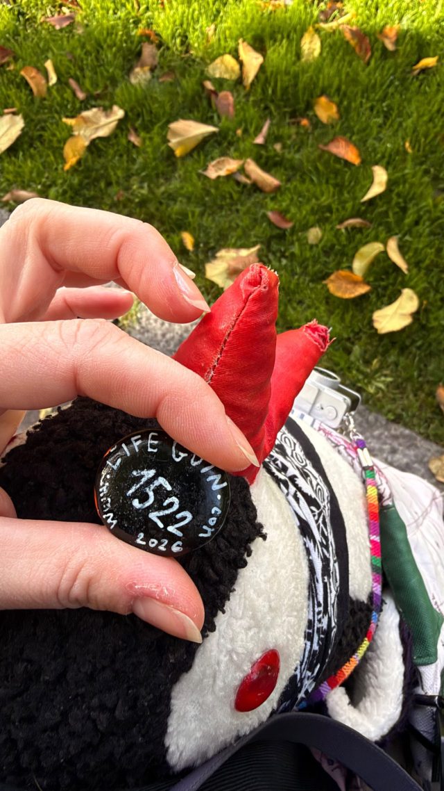 Hand-painted penguin stone #1522 hidden at Tree Near the Royal Palace, Oslo, Norway (photo 3 of 5)