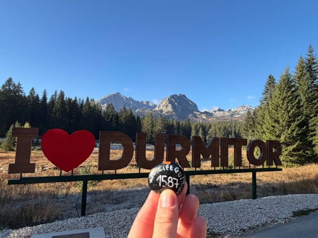 Hand-painted penguin stone #1587 hidden at Durmitor NP Sign, Durmitor, Montenegro (photo 2 of 5)