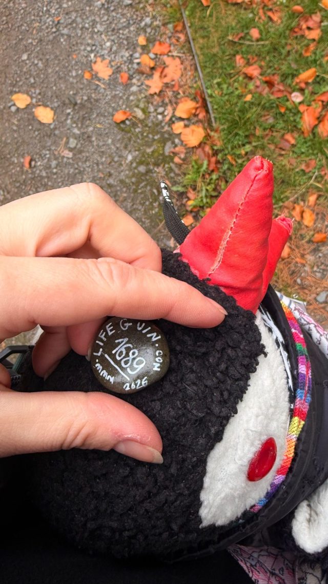 Hand-painted penguin stone #1689 hidden at Art Installation at Ekeberg, Oslo, Norway (photo 3 of 5)