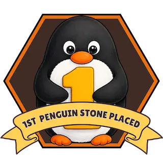 1 Stone Placed badge (earned)