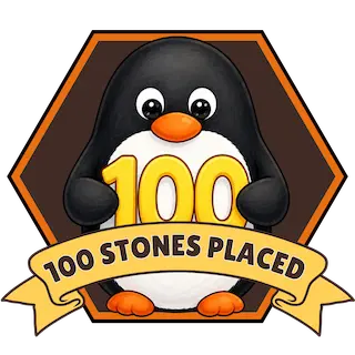 100 Stones Placed badge (locked)