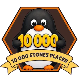 10,000 Stones Placed badge (locked)