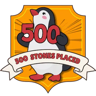500 Stones Placed badge (locked)