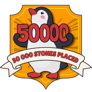 50,000 Stones Placed badge (locked)