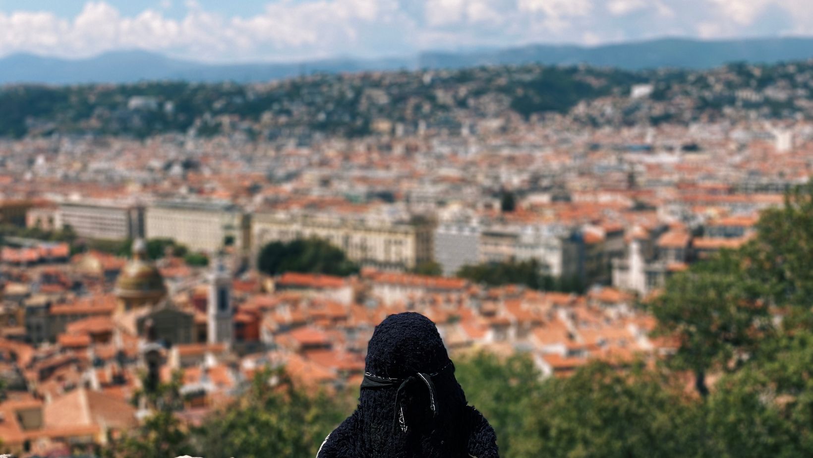 Hand-painted penguin stone #25 hidden at Castle Hill, Nice, France (photo 1 of 5)