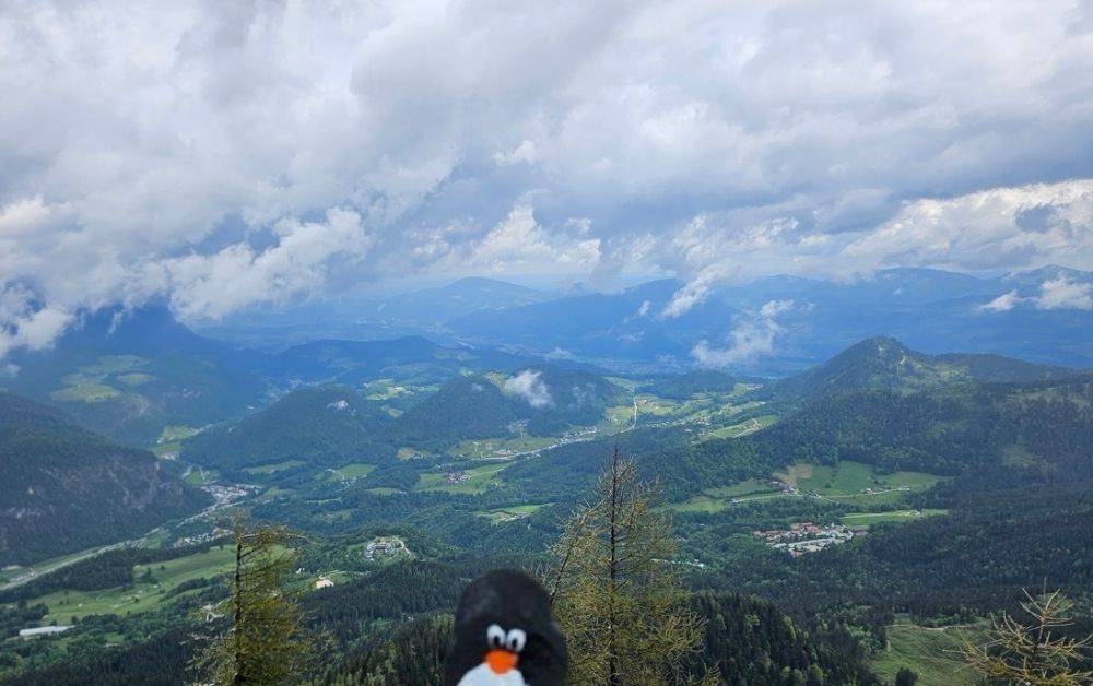 Hand-painted penguin stone #183 hidden at The Eagle's Nest, Berchtesgaden, Germany (photo 1 of 5)