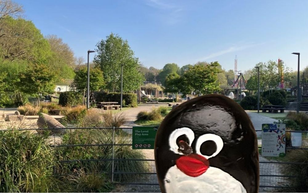 Hand-painted penguin stone #952 hidden at The Level, Brighton, United Kingdom (photo 1 of 5)