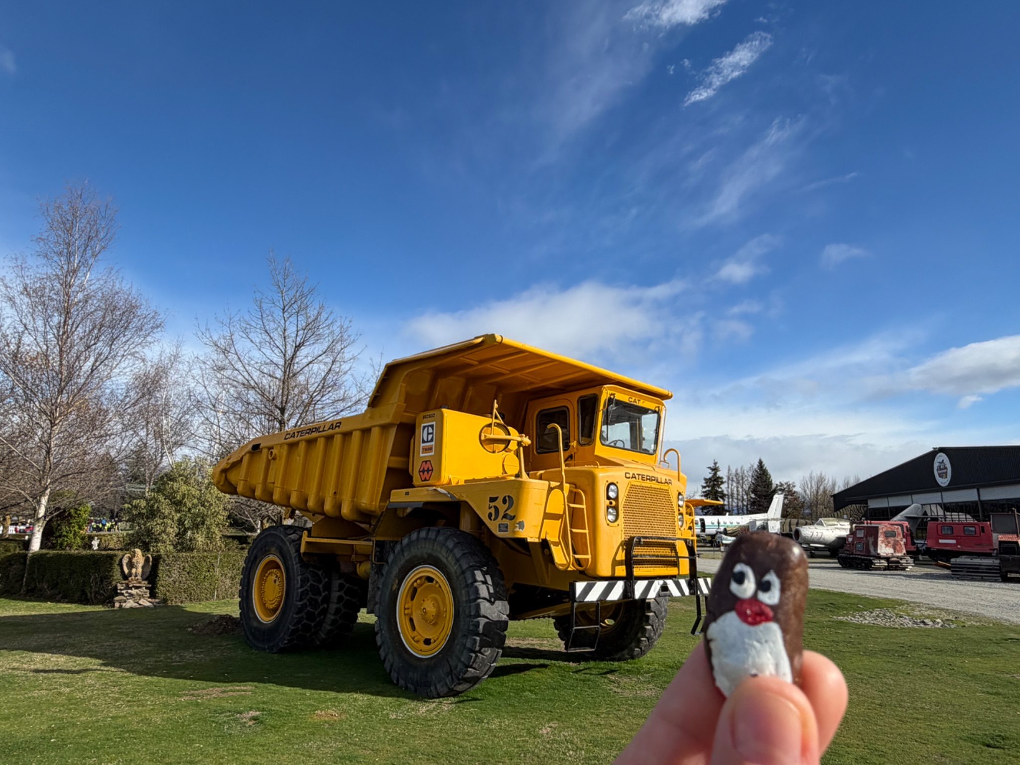 Hand-painted penguin stone #1662 hidden at National Transport & Toy Museum, Wanaka, New Zealand (photo 1 of 5)
